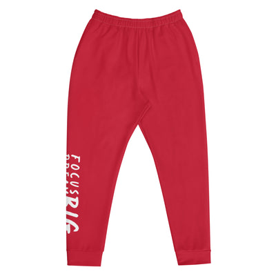 Men's Red Joggers - Focus Big Dream Big