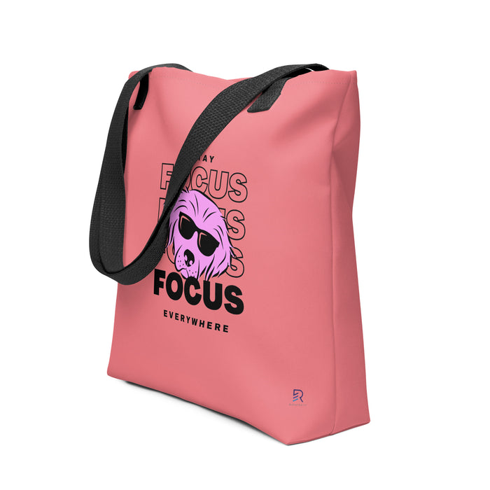 Froly Tote Bag with Black Handle - Focus Everywhere