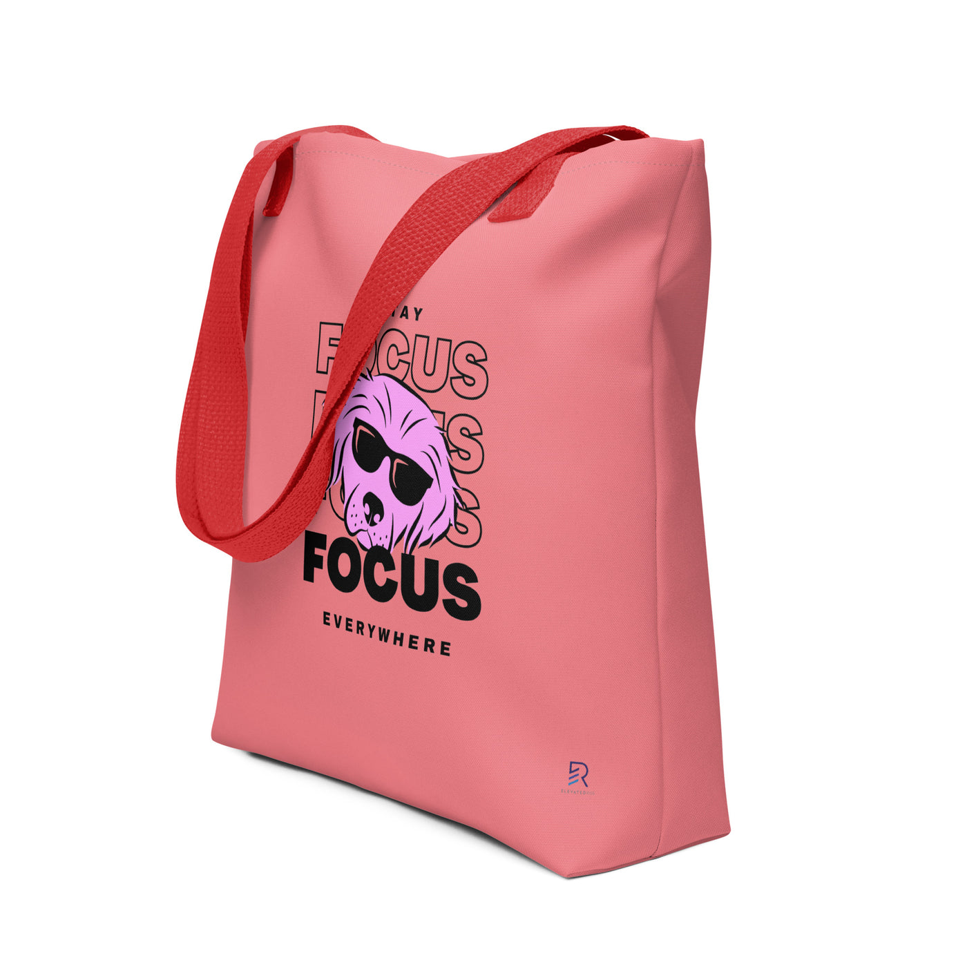 Froly Tote Bag with Red Handle - Focus Everywhere
