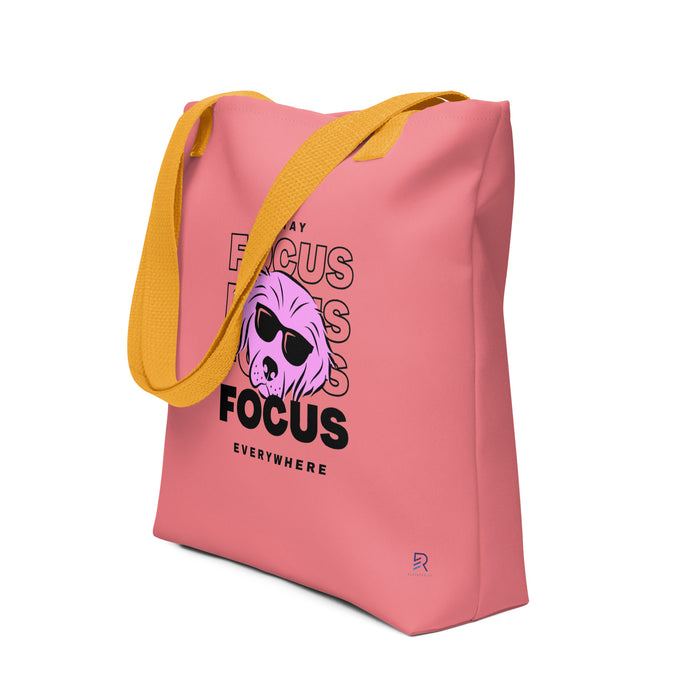 Froly Tote Bag with Yellow Handle - Focus Everywhere