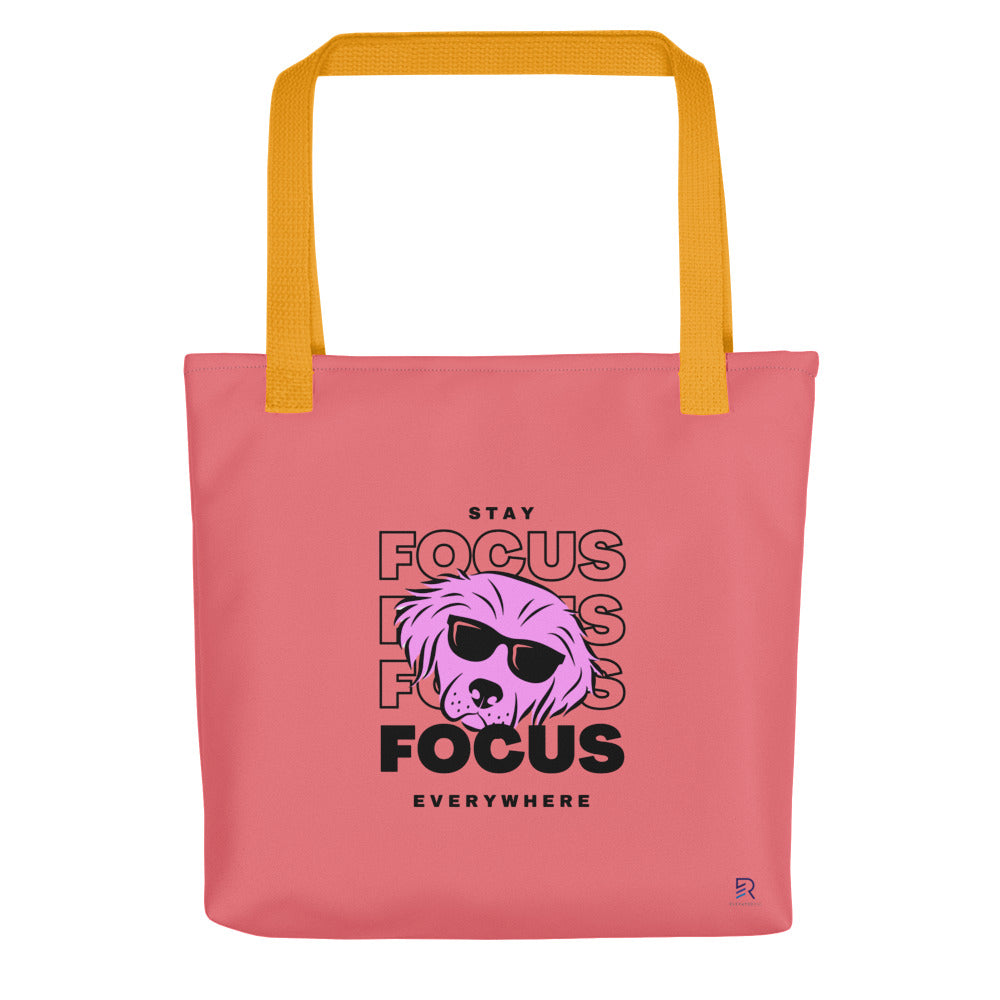 Froly Tote Bag with Yellow Handle - Focus Everywhere