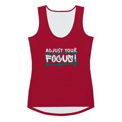 Women's Carmine Sublimation Cut Sew Tank Top - Adjust Your Focus