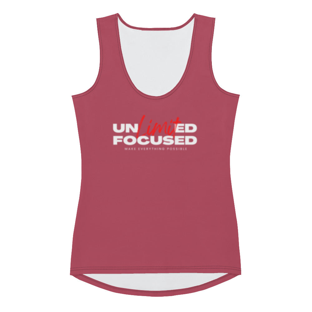 Women's Hippie Pink Sublimation Cut Sew Tank Top - Unlimited Focused