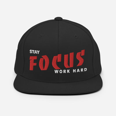 Classic Black Snapback - Work Hard