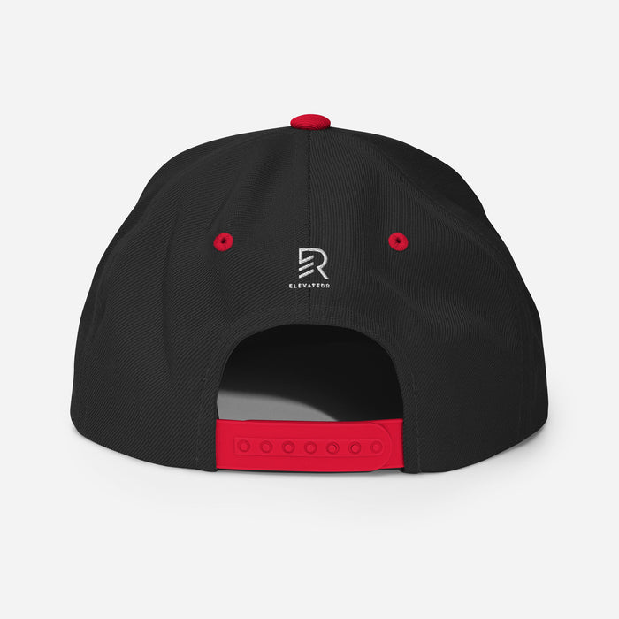 Classic Black and Red Snapback - Work Hard