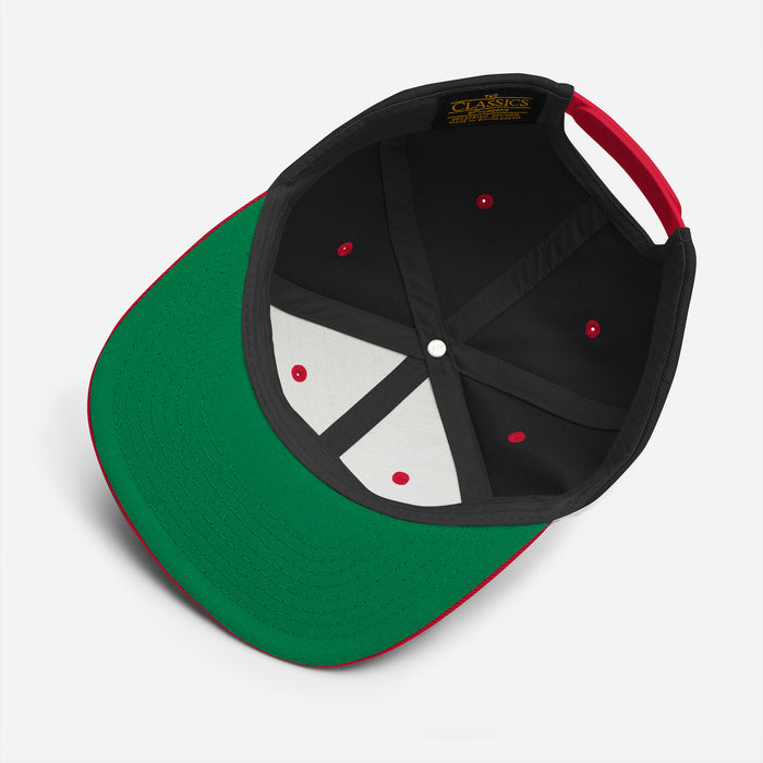 Classic Black and Red Snapback - Work Hard
