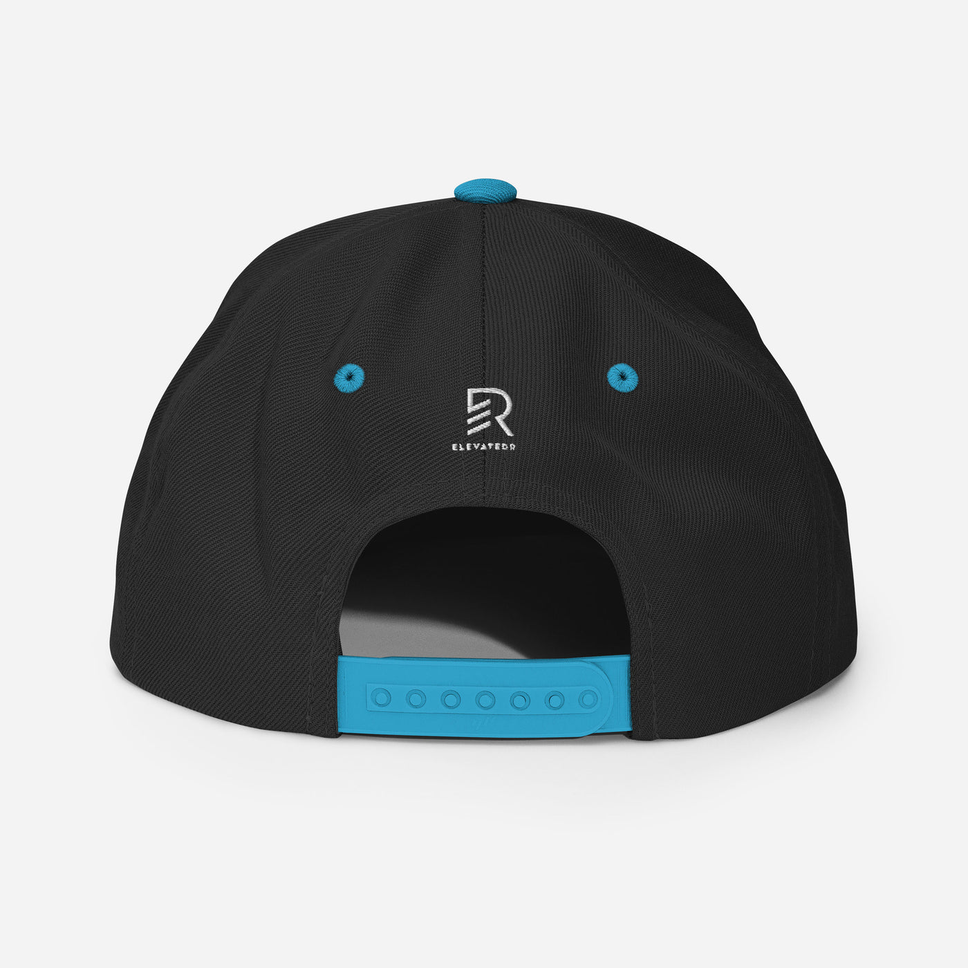 Classic Black and Teal Snapback - Work Hard