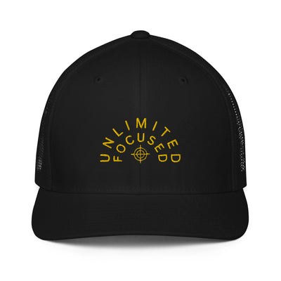 Closed-Back Black Trucker Cap - Unlimited Focused