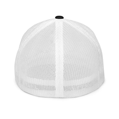 Closed-Back Black and White Trucker Cap - Unlimited Focused