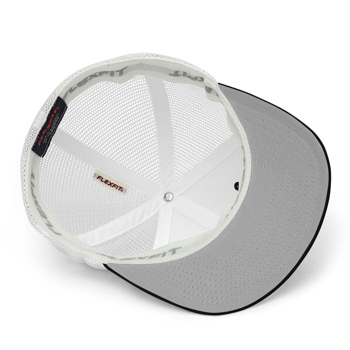Closed-Back Black and White Trucker Cap - Unlimited Focused