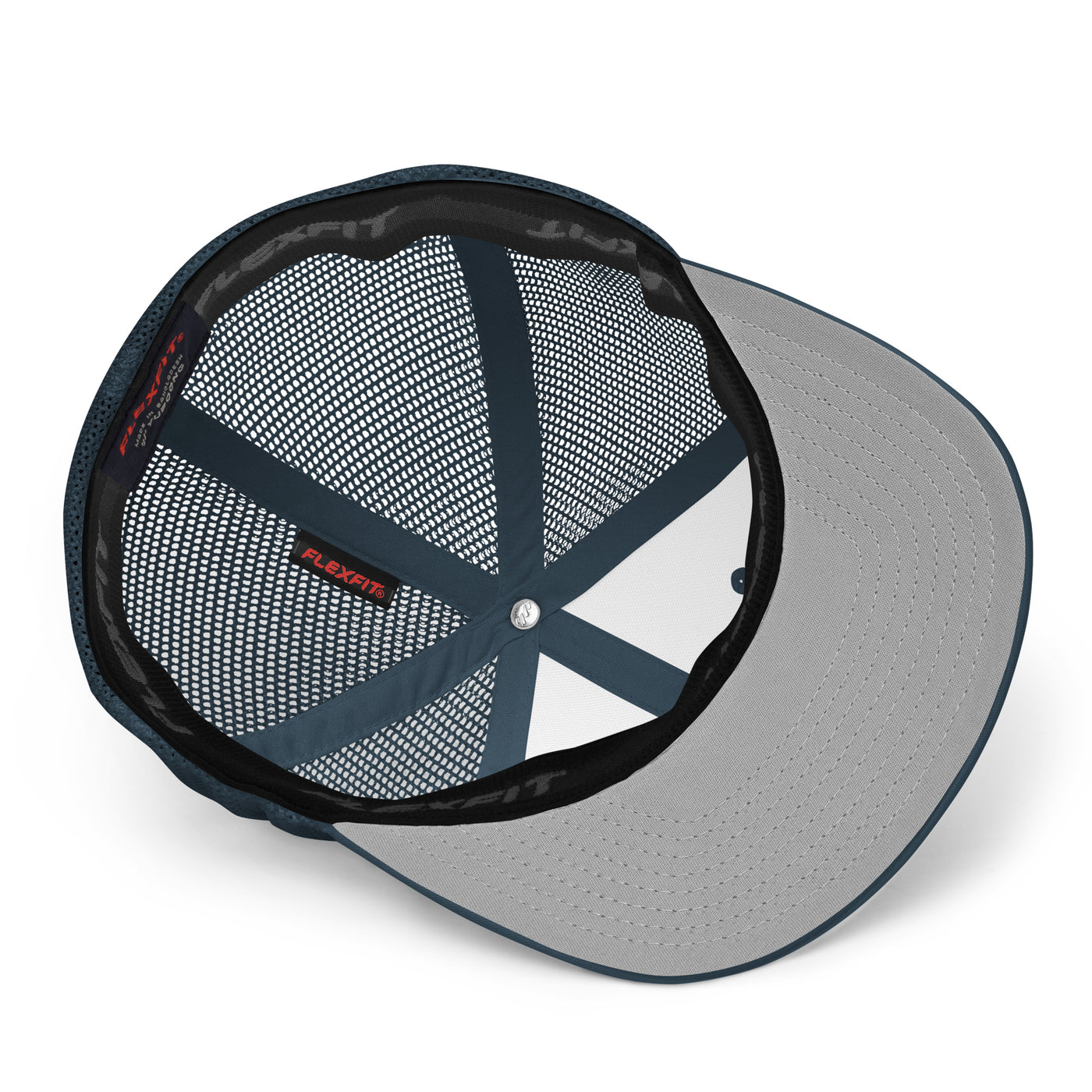 Closed-Back Navy Trucker Cap - Unlimited Focused