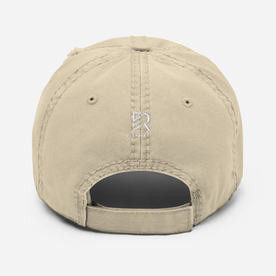 Distressed Khaki Dad Hat - Unlimited Focused