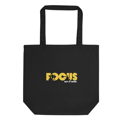 Eco Black Tote Bag - Stay Focus
