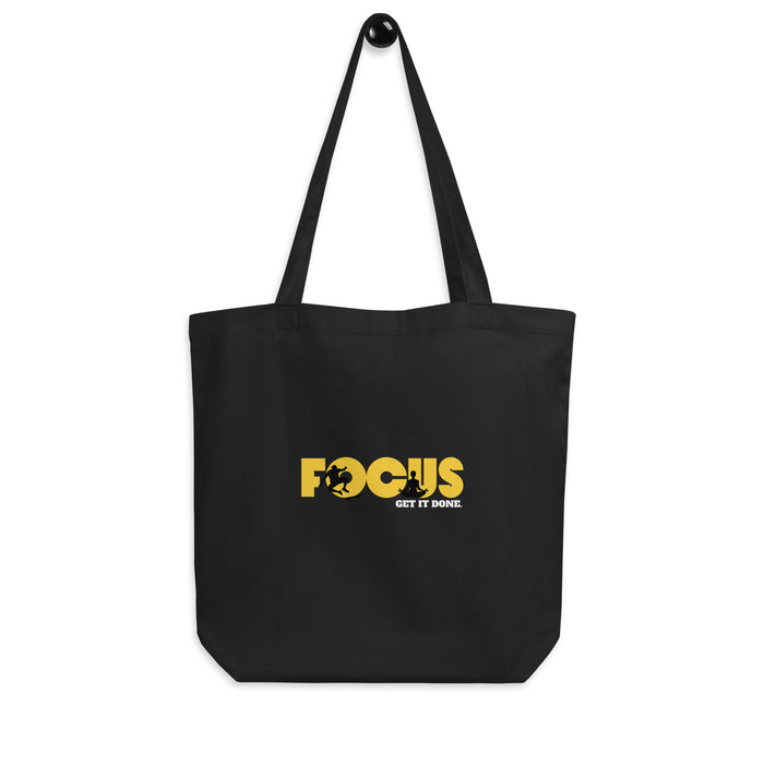 Eco Black Tote Bag - Stay Focus