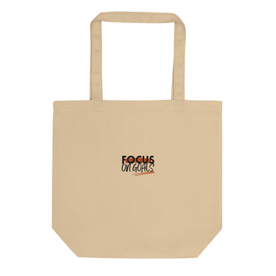 Eco Embroidered Oyster Tote Bag - Focus on Goals