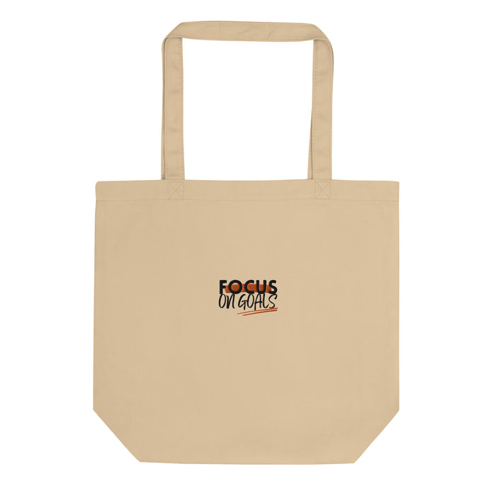 Eco Embroidered Oyster Tote Bag - Focus on Goals
