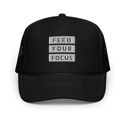 Foam Black Trucker Hat - Feed Your Focus
