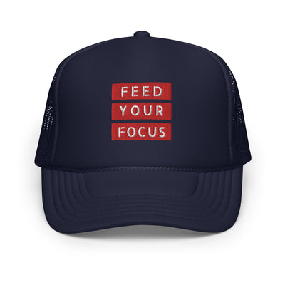 Foam Navy Trucker Hat - Feed Your Focus