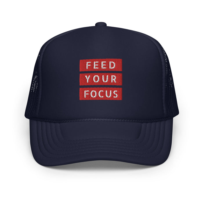 Foam Navy Trucker Hat - Feed Your Focus