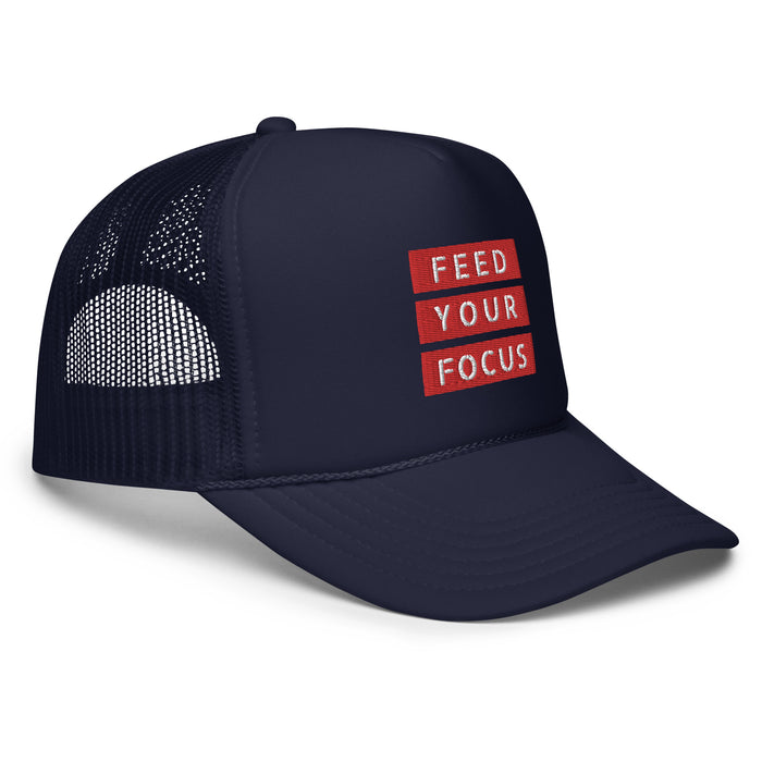 Foam Navy Trucker Hat - Feed Your Focus
