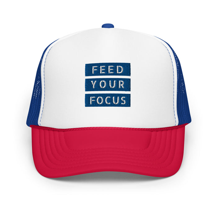 Foam Red and Royal Trucker Hat - Feed Your Focus
