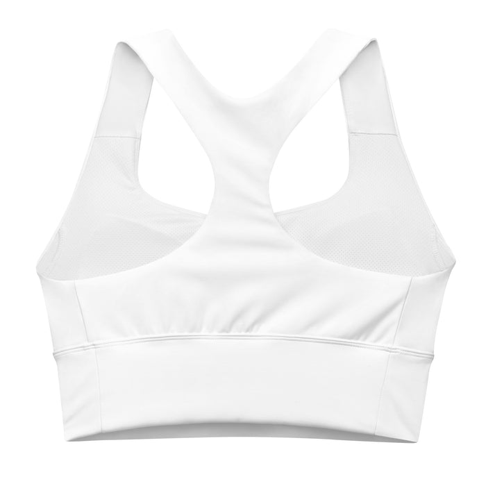 Longline White Sports Bra - Focus Live Stress-Free
