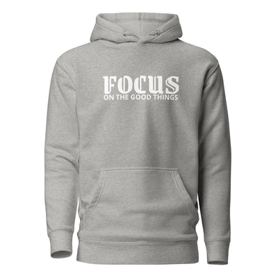 Men’s Carbon Grey Hoodie - Focus on the Good Things