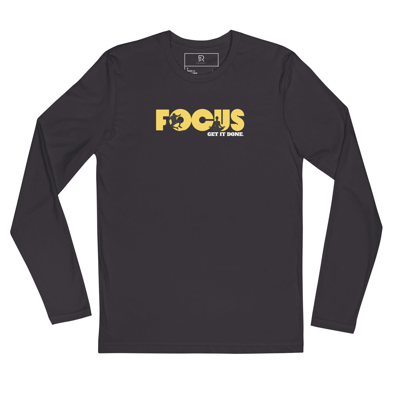 Men's Fitted Heavy Metal Long Sleeve - Stay Focus Get It Done