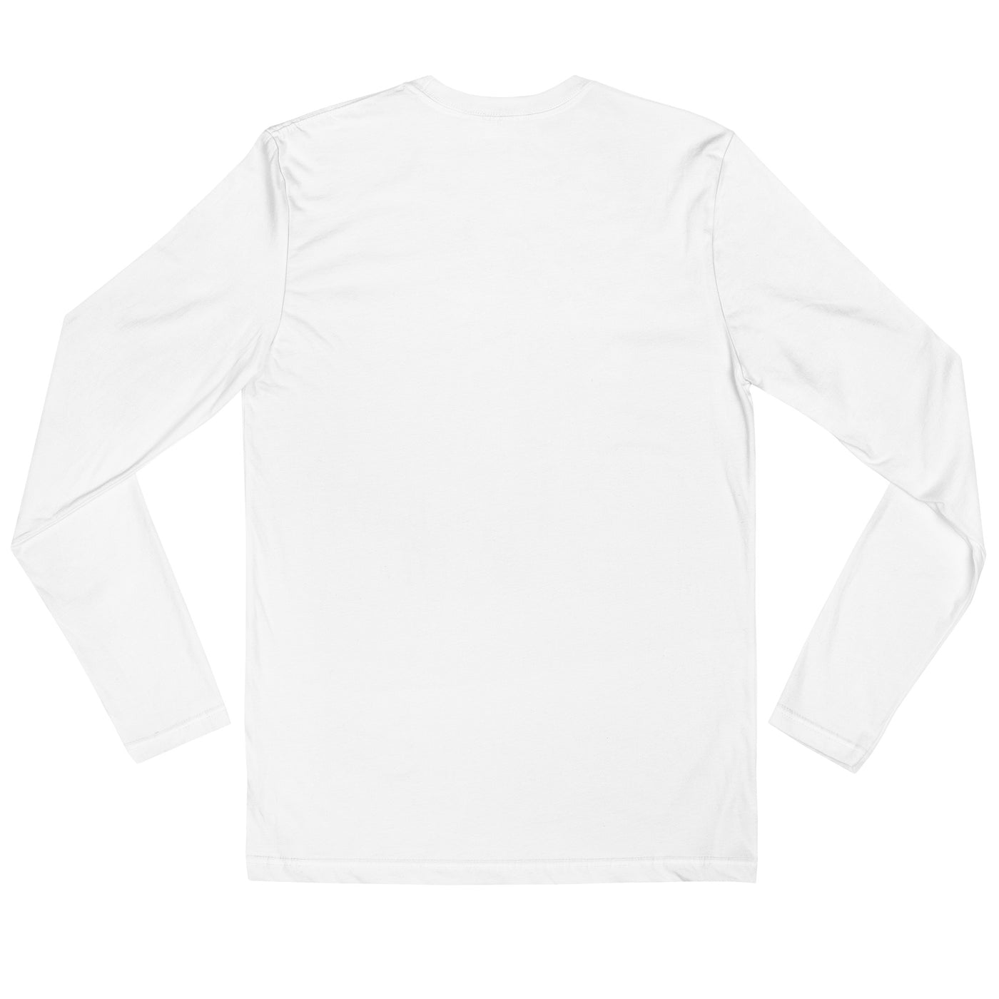 Men's Fitted White Long Sleeve - Stay Focus Get It Done