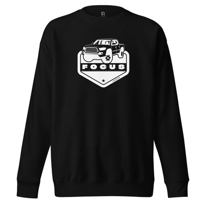 Men's Premium Black Sweatshirt - Focus On