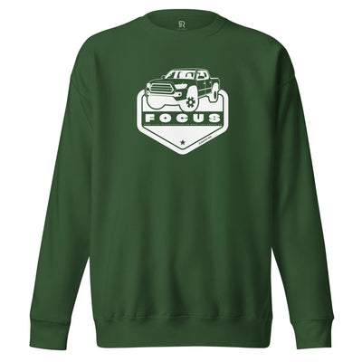 Men's Premium Green Sweatshirt - Focus On