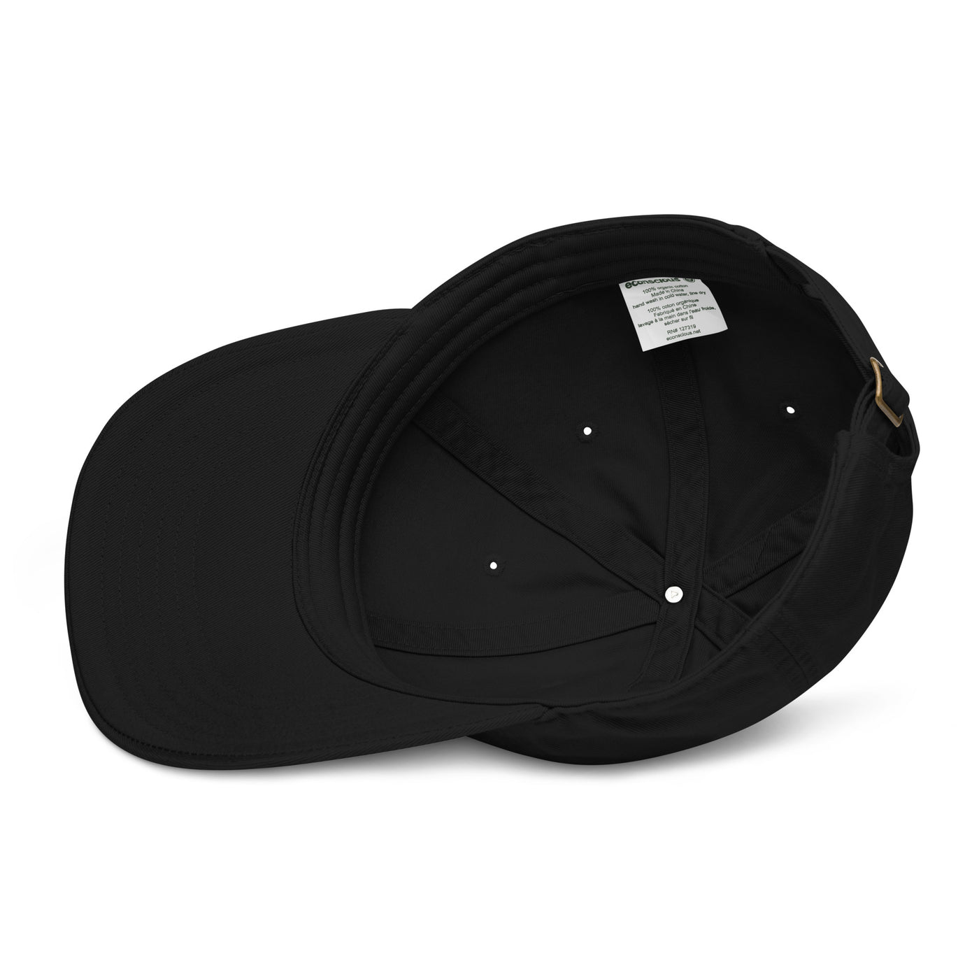 Organic Black Baseball Cap - Focus