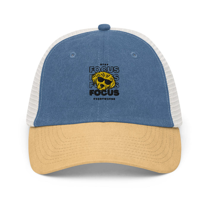 Pigment-Dyed Royal and Mustard Cap - Focus Everywhere