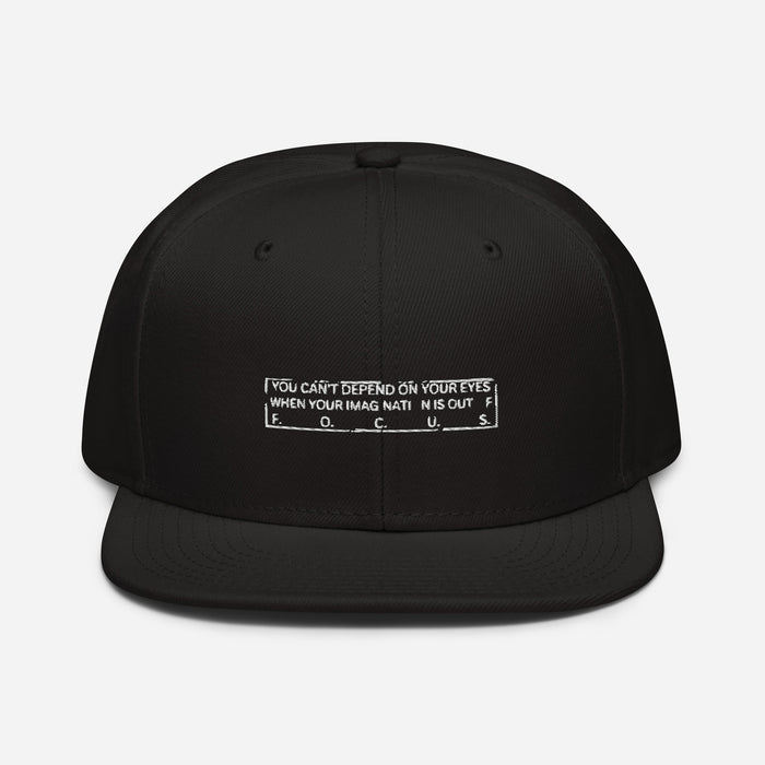 Embroidered Black Snapback - Out of Focus