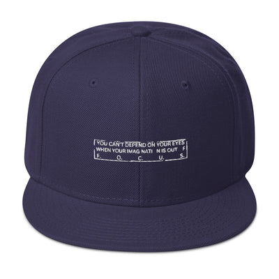 Embroidered Navy Blue Snapback - Out of Focus