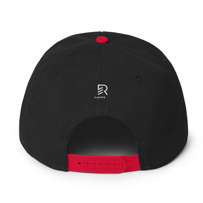 Embroidered Red & Black Snapback - Out of Focus