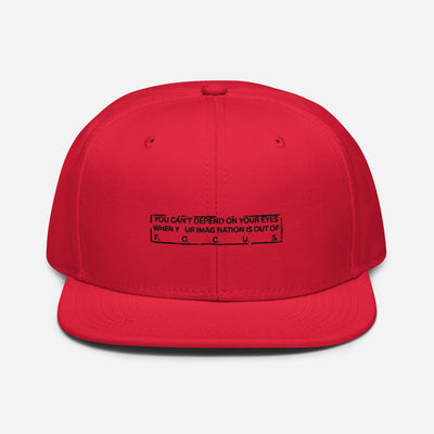 Embroidered Red Snapback - Out of Focus