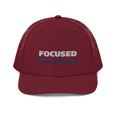 Snapback Cardinal Trucker Cap - Focused Commit Success