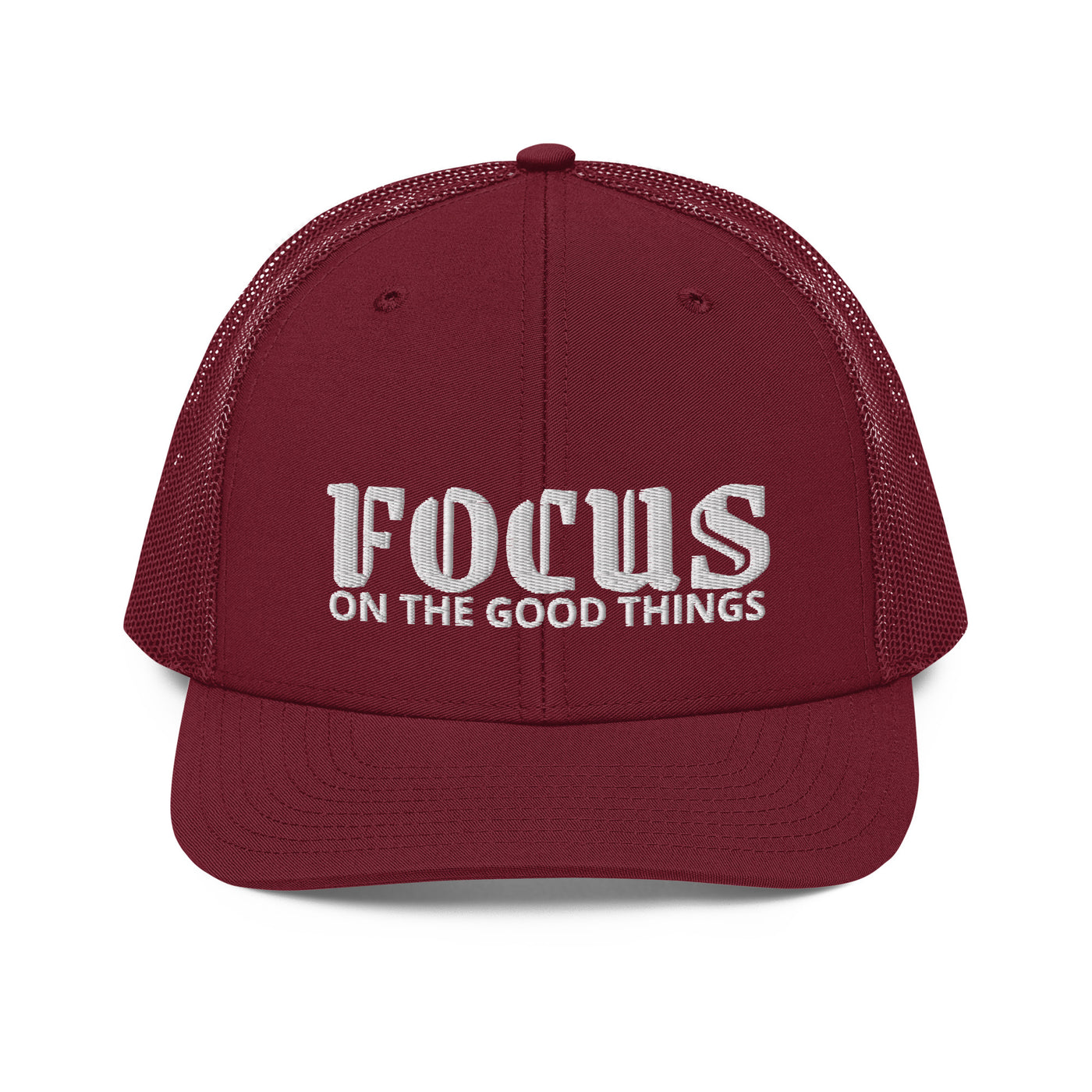 Snapback Cardinal Trucker Cap - Focus On The Good Things