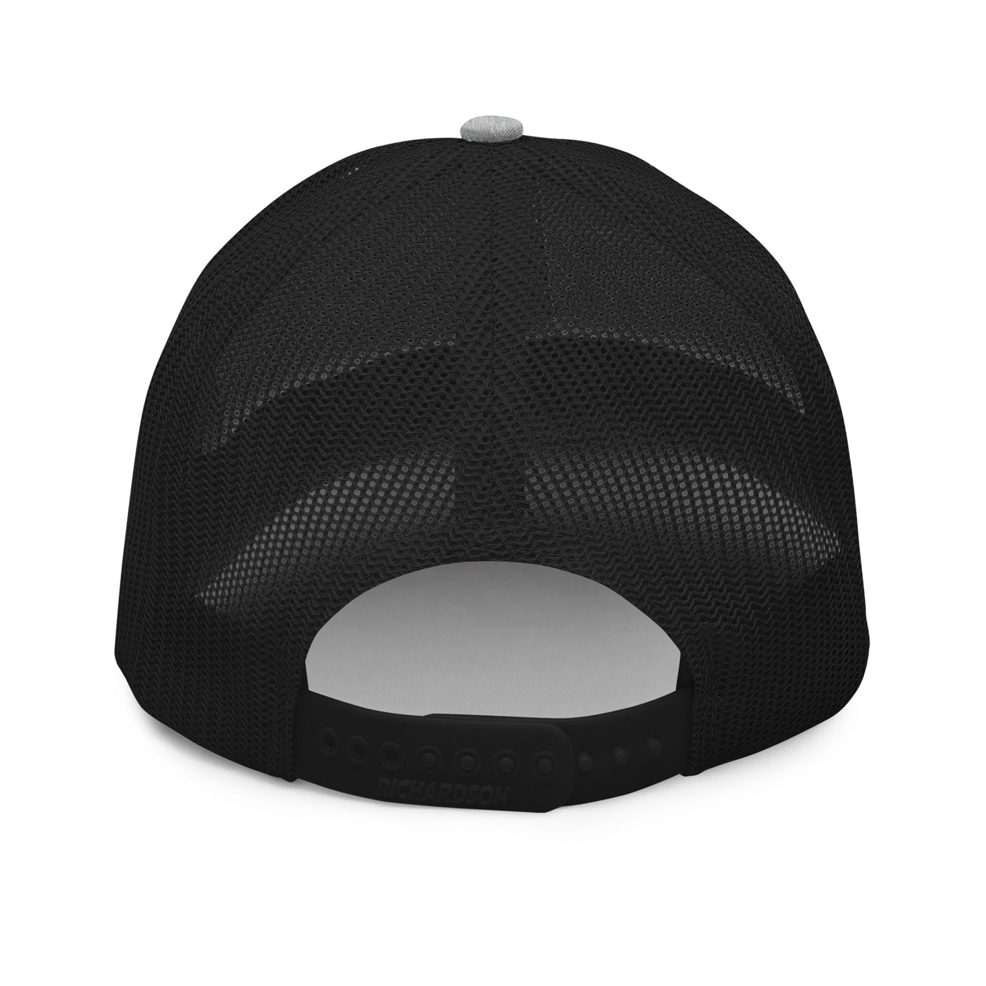 Snapback Heather Gray and Black Trucker Cap - Focus On The Good Thing