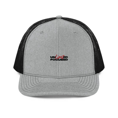 Snapback Heather Grey and Black Trucker Cap - Unlimited Focus