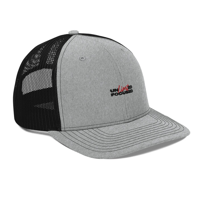 Snapback Heather Grey and Black Trucker Cap - Unlimited Focus