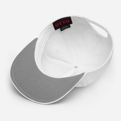 Embroidered White Snapback - Out of Focus