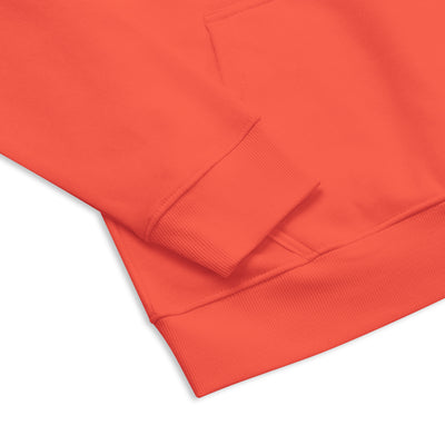 Men's Eco Raglan Embroidered Orange Hoodie - Stay Cool Focused