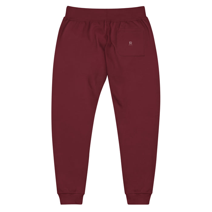 Men's Maroon Fleece Sweatpants - Stay Focus Get It Done