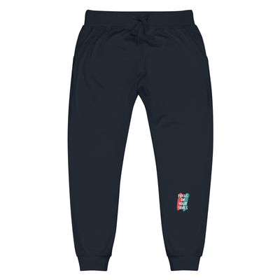 Women's Navy Fleece Sweatpants - Focus On Your Goals