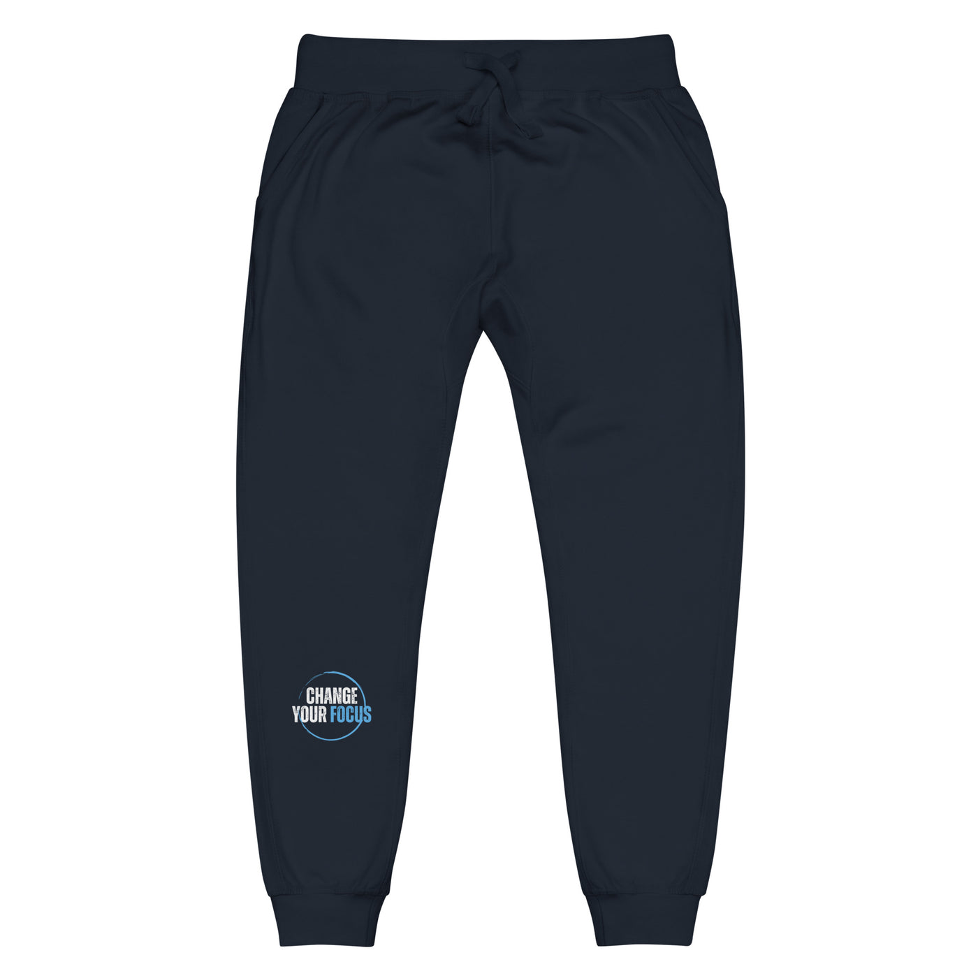 Men's Navy Fleece Sweatpants - Change Your Focus
