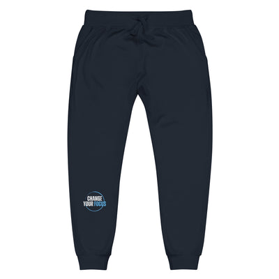 Women's Navy Fleece Sweatpants - Change Your Focus