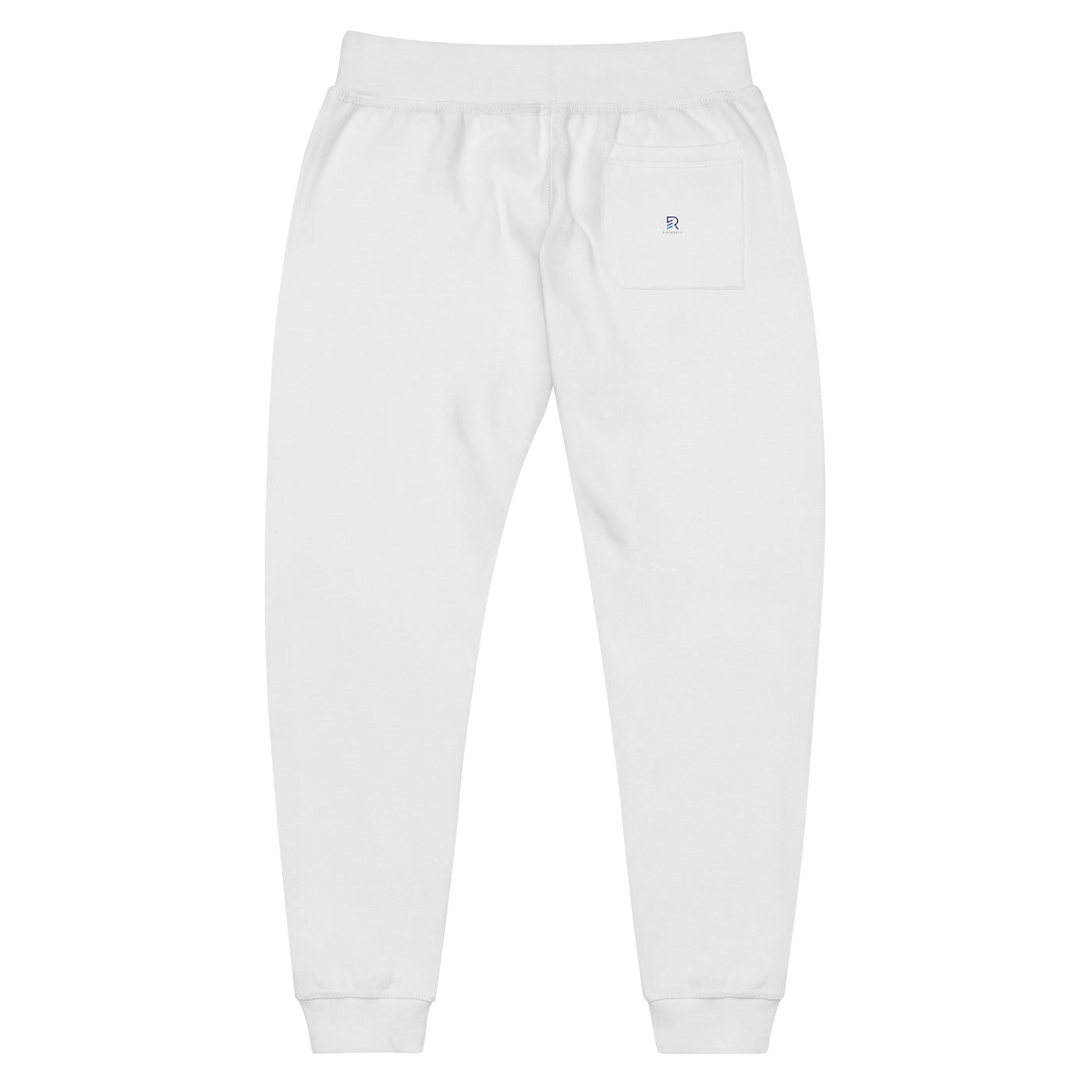 Men's White Fleece Sweatpants - Stay Focus Get It Done