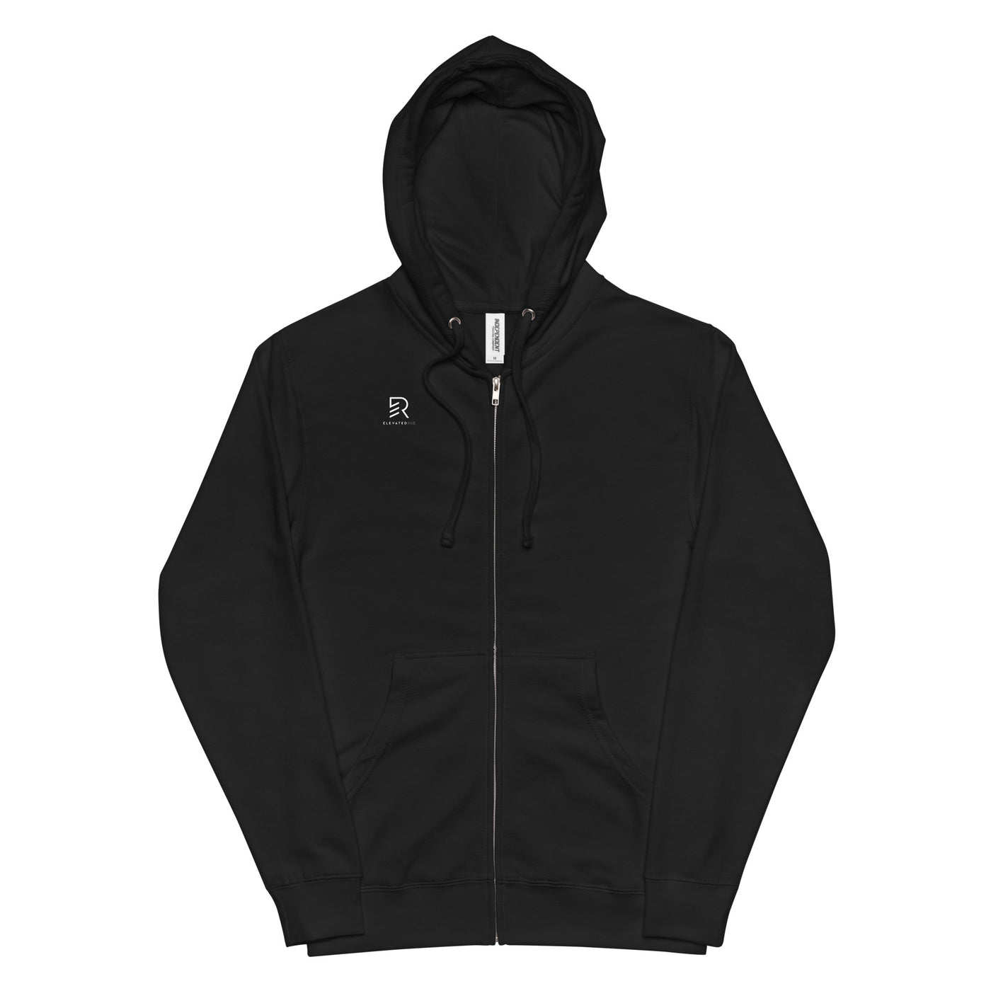 Women's Fleece Zip Up Black Hoodie - Focus Big Dream Big